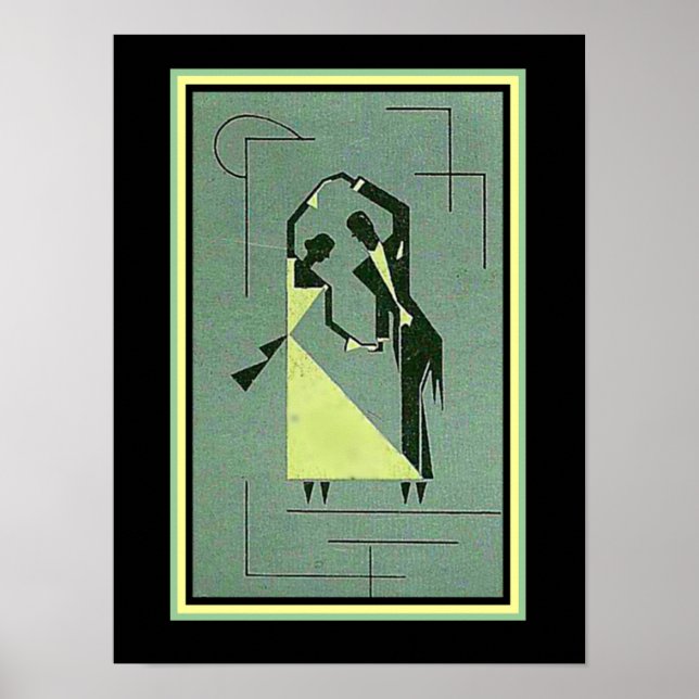 Póster Poster de bailarinas Art Deco 12 x 16 (Frente)