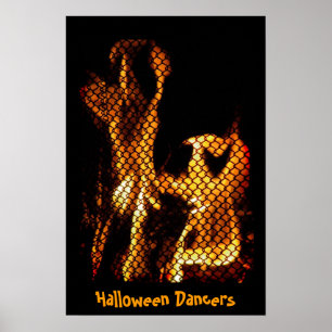 Póster Poster de bailarinas de Halloween