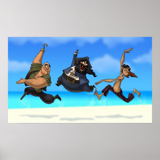 Póster Poster de bailarines piratas (Frente)