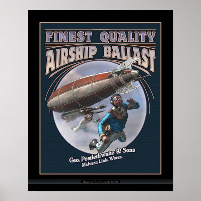 Póster Poster de balasto de aeronaves (16x20") (Frente)