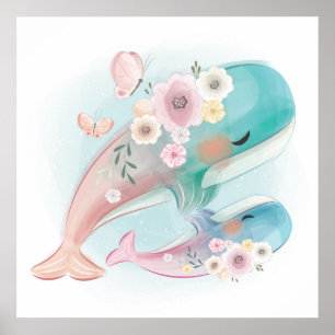 Póster Poster de ballenas