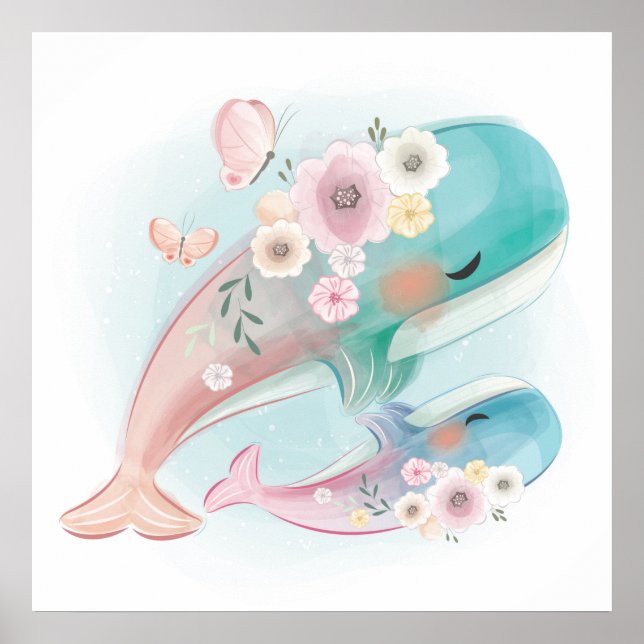 Póster Poster de ballenas (Frente)
