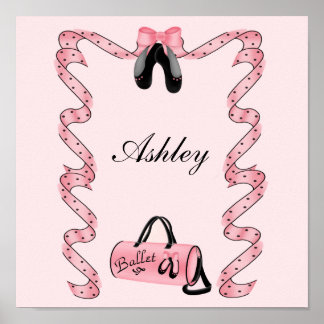 Póster Poster de ballet personalizable
