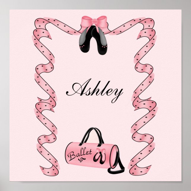 Póster Poster de ballet personalizable (Frente)