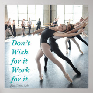 Póster Poster de ballet Trabajar para ello