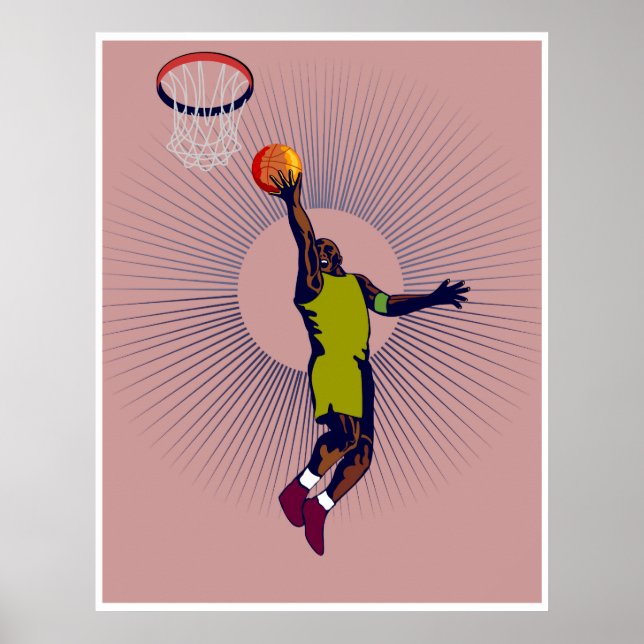 Póster poster de baloncesto (Frente)
