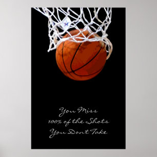 Póster Poster de Baloncesto con citas de motivación depor