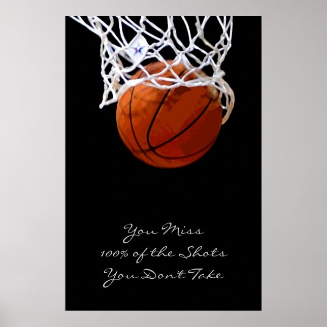 Póster Poster de Baloncesto con citas de motivación depor (Frente)
