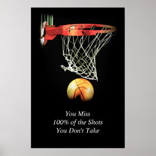 Póster Poster de Baloncesto con citas motivacionales de a