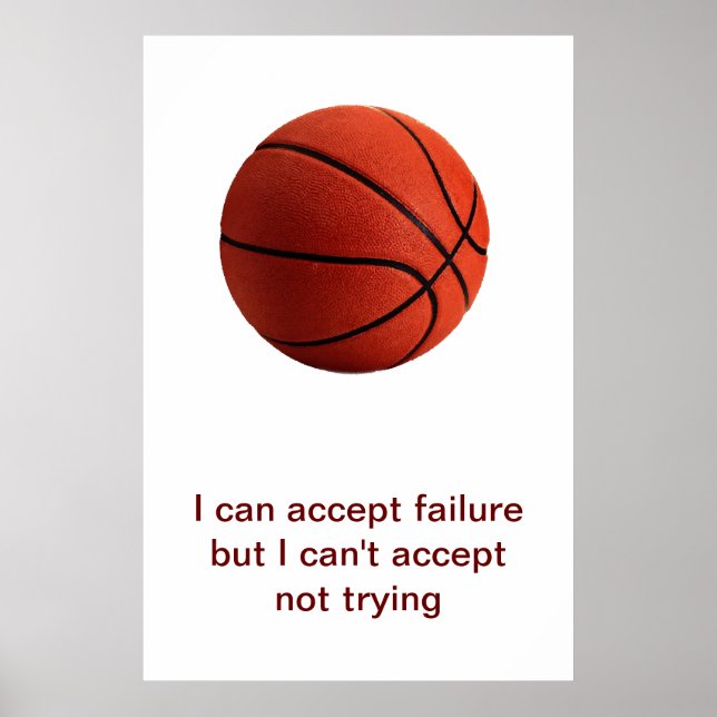 Póster Poster de Baloncesto con citas motivacionales depo (Frente)