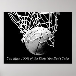 Póster Poster de Baloncesto con citas motivacionales en b