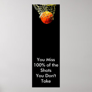 Póster Poster de Baloncesto con citas motivacionales para