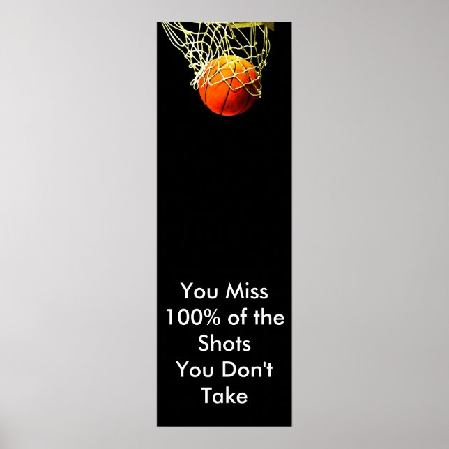 Póster Poster de Baloncesto con citas motivacionales para (Frente)