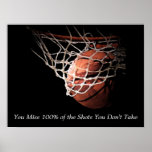 Póster Poster de Baloncesto de Cita Motivadora<br><div class="desc">Me Encanta Este Juego. Popular Deportes - Imagen de la pelota de baloncesto.</div>