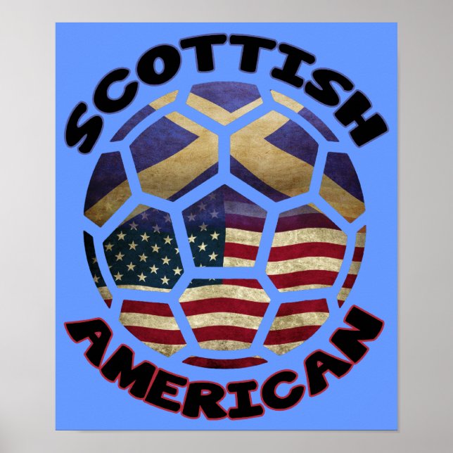 Póster Poster de baloncesto de fútbol americano de Escoci (Frente)