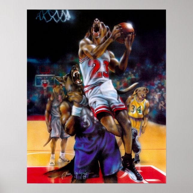 Póster Poster de baloncesto de perros (Frente)
