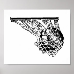 Póster Poster de baloncesto de Swish