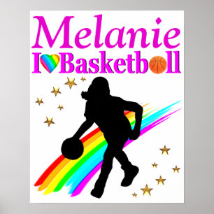 Póster POSTER DE BALONCESTO PERSONALIZADO DE bonito PINK