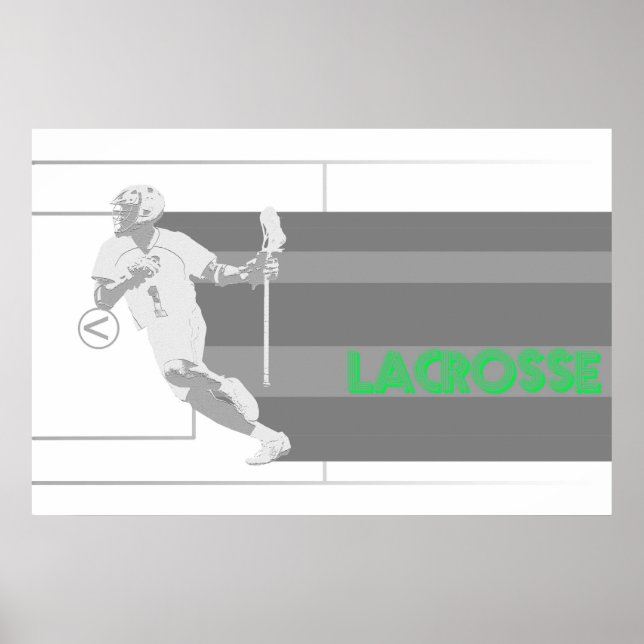 Póster poster de banda de campo completo de lacrosse vint (Frente)