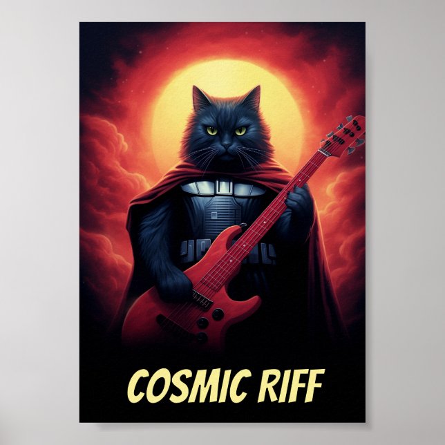 Póster Poster de banda personalizada | Gracioso Gato De C (Frente)