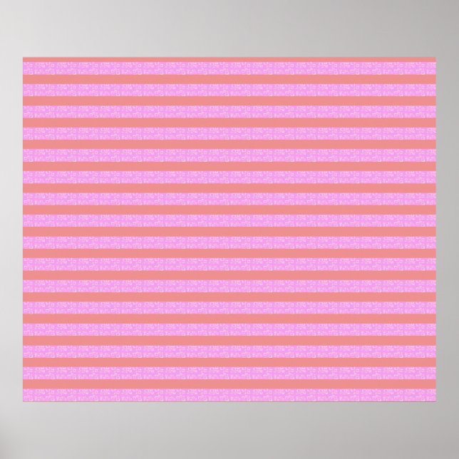 Póster Poster de bandas geométricas rosadas (Frente)