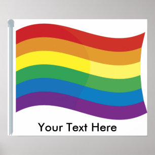 Póster Poster de bandera arcoiris personalizado personali