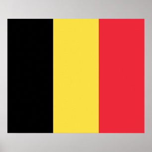 Póster Poster de bandera belga patriótica