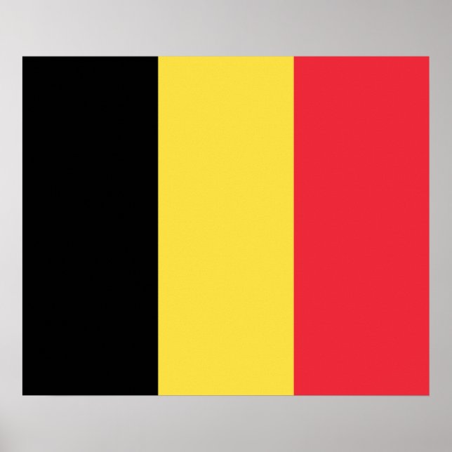 Póster Poster de bandera belga patriótica (Frente)