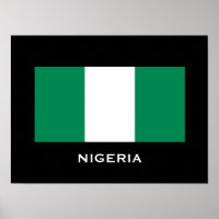 Poster de bandera clásica de Nigeria