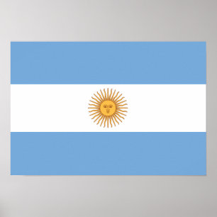 Póster Poster de Bandera de Argentina