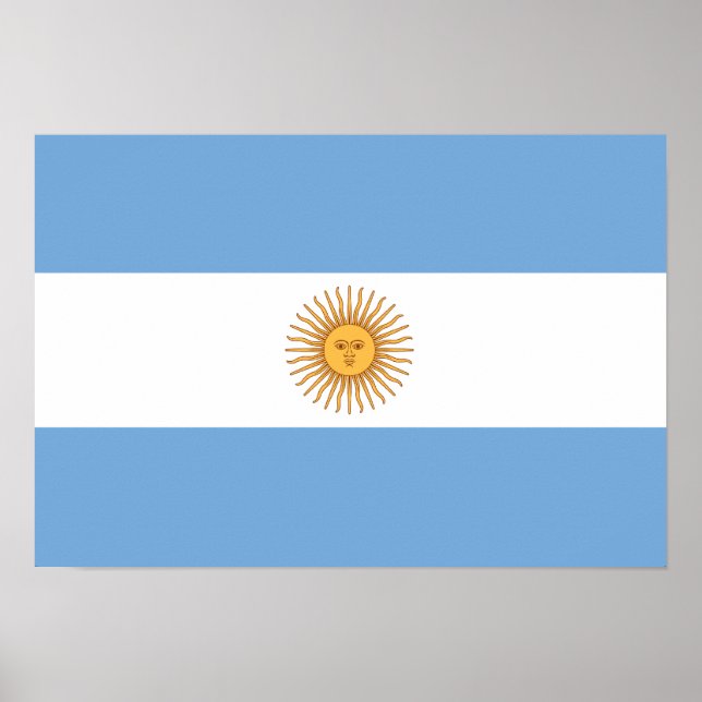 Póster Poster de Bandera de Argentina (Frente)