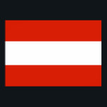 Póster Poster de bandera de Austria<br><div class="desc">Poster de bandera de Austria</div>