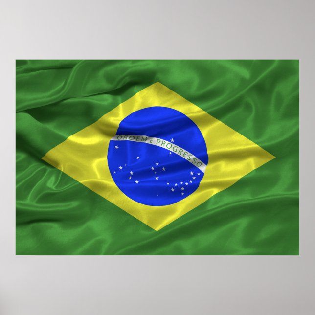 Póster Poster de bandera de Brasil (Frente)