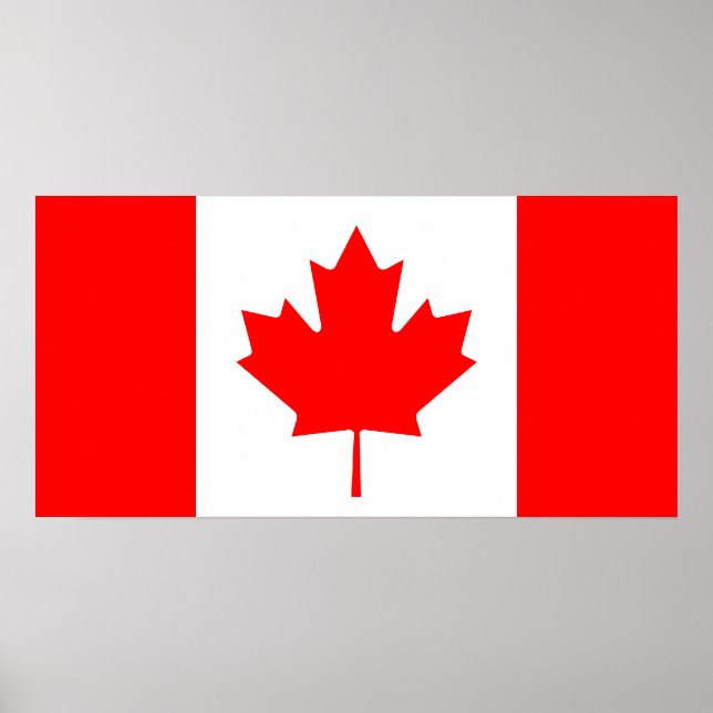 Póster Poster de bandera de Canadá (Frente)