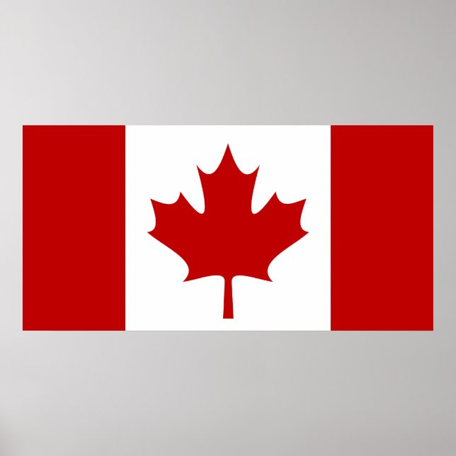 Póster Poster de bandera de Canadá (Frente)