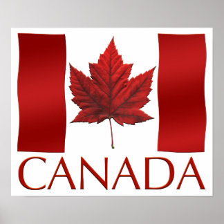 Póster Poster de bandera de Canadá Bandera de Canadá Impr