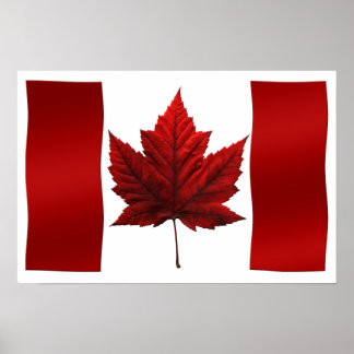 Póster Poster de bandera de Canadá Bandera de Canadá Impr