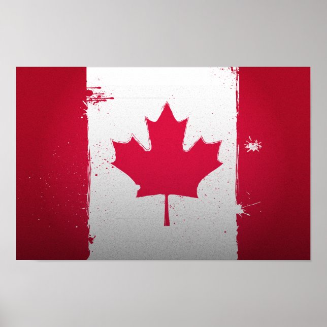 Póster Poster de bandera de Canadá urbano (Frente)
