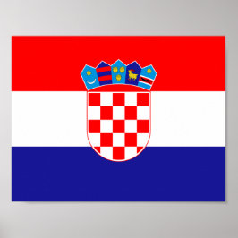 Póster Poster de Bandera de Croacia