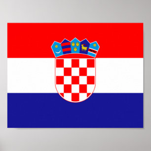 Póster Poster de Bandera de Croacia