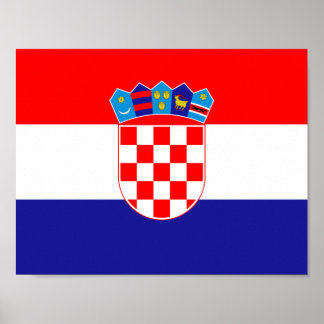 Póster Poster de Bandera de Croacia
