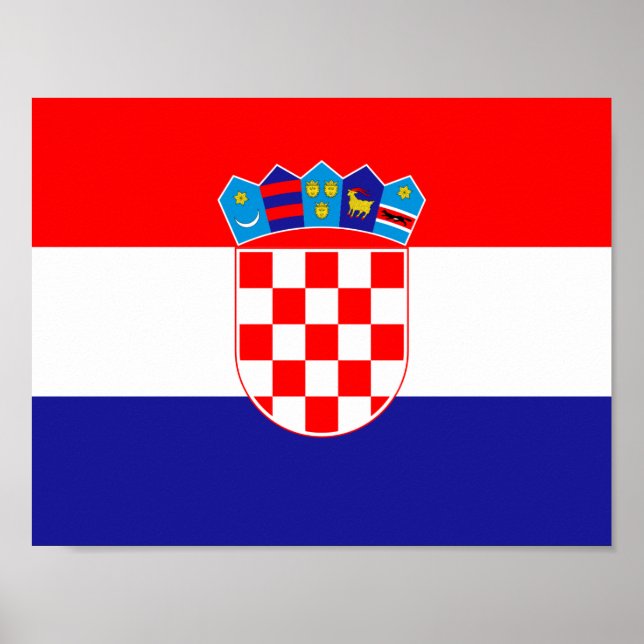 Póster Poster de Bandera de Croacia (Frente)