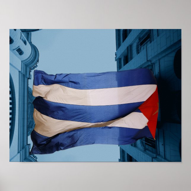 Póster Poster de bandera de Cuba (Frente)