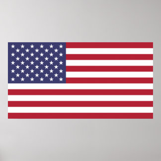 Póster Poster de Bandera de Estados Unidos