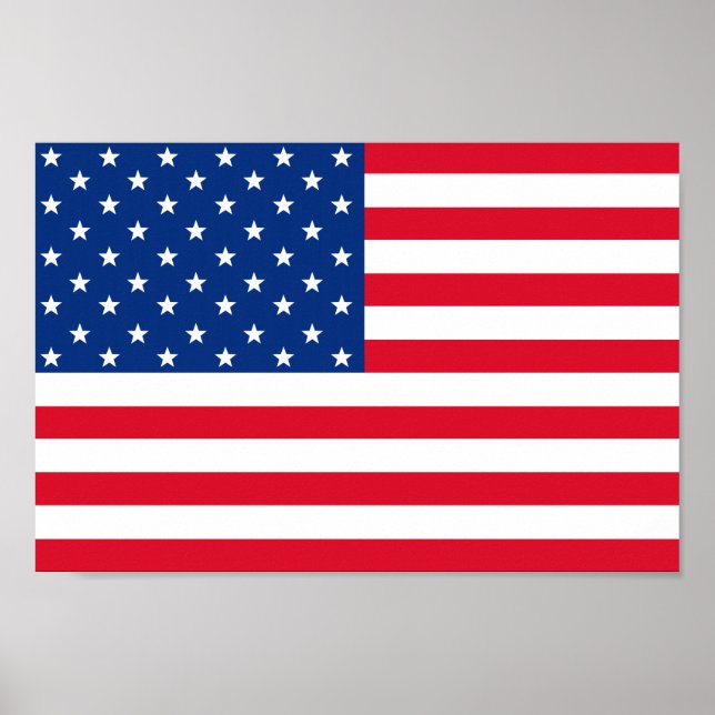 Póster Poster de Bandera de Estados Unidos (Frente)
