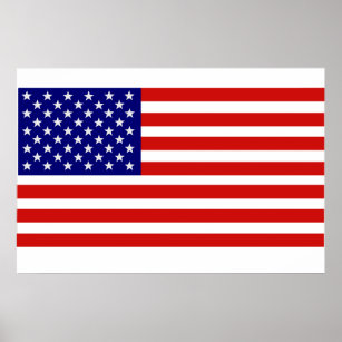 Póster Poster de Bandera de Estados Unidos