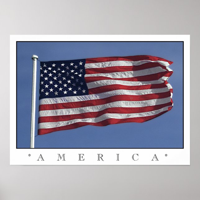 Póster Poster de bandera de Estados Unidos (Frente)