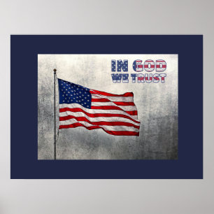 Póster Poster de Bandera de Estados Unidos
