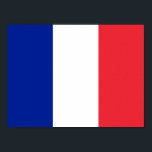 Póster Poster de bandera de Francia<br><div class="desc">Este diseño está incluido en la colección de temas de París. Los productos de esta línea pueden mostrar diferentes culturas francesas. Este elemento muestra la bandera francesa. Para más productos; por favor vea Nuestros otros artículos temáticos. Cada temática tiene una variedad de objetos de diseño con un aspecto diferente.</div>