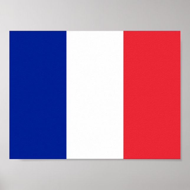 Póster Poster de bandera de Francia (Frente)